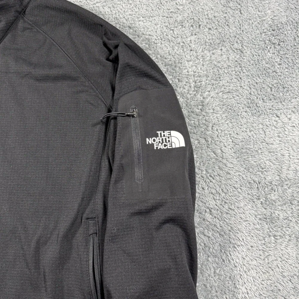 The North Face Mountain Peaks Fleece Jacket Mens XXL Black Intel Dell Full Zip